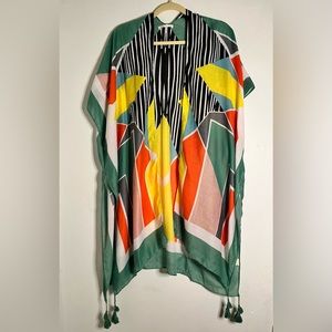 •Do everything in Love• Lightweight Geometric Print Kimono.